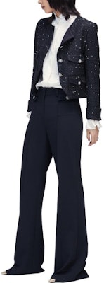 (W) カールラガーフェルド ブラック シングルブレスト カジュアル ショートジャケット 226L1451 Details for (W) カールラガーフェルド ブラック シングルブレスト カジュアル ショートジャケット 226L1451