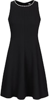 (Women) KARL LAGERFELD Black Sleeveless A-Line Dress with Rhinestone Details SS24 242E1392 (Women) KARL LAGERFELD Black Sleeveless A-Line Dress with Rhinestone Details SS24 242E1392