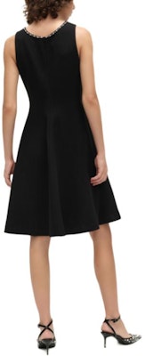 (Women) KARL LAGERFELD Black Sleeveless A-Line Dress with Rhinestone Details SS24 242E1392 Purchase (Women) KARL LAGERFELD Black Sleeveless A-Line Dress with Rhinestone Details SS24 242E1392