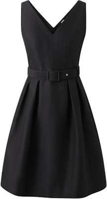(Women) KARL LAGERFELD Black Sleeveless V-Neck Midi Dress Elegant Style 241L1310 Order (Women) KARL LAGERFELD Black Sleeveless V-Neck Midi Dress Elegant Style 241L1310
