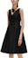 Sizing (Women) KARL LAGERFELD Black Sleeveless V-Neck Midi Dress Elegant Style 241L1310