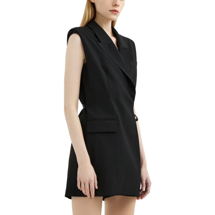 Purchase (Women) KARL LAGERFELD  Black Solid Chain Detail Sleeveless Vest 221L1341