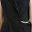 Sizing (Women) KARL LAGERFELD Black Solid Chain Detail Sleeveless Vest 221L1341