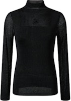 (Women) KARL LAGERFELD Black Solid Stand Collar Knit Pullover Sweater. 236L2070 (Women) KARL LAGERFELD Black Solid Stand Collar Knit Pullover Sweater. 236L2070