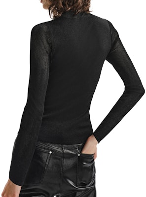 (Women) KARL LAGERFELD Black Solid Stand Collar Knit Pullover Sweater. 236L2070 Shop (Women) KARL LAGERFELD Black Solid Stand Collar Knit Pullover Sweater. 236L2070