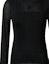 Sizing (Women) KARL LAGERFELD Black Solid Stand Collar Knit Pullover Sweater. 236L2070