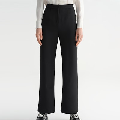 (Women) KARL LAGERFELD Black Solid Zip Straight-Leg Suit Pants. 231L1001 Lookbook (Women) KARL LAGERFELD Black Solid Zip Straight-Leg Suit Pants. 231L1001