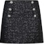 Buy (Women) KARL LAGERFELD Black Tweed Button-Accent Casual Skirt 237W1281
