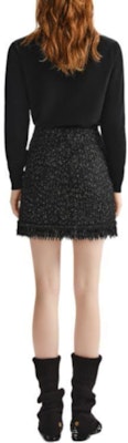 (Women) KARL LAGERFELD Black Tweed High-Waisted Fringe A-Line Casual Skirt 236L1209 Shop (Women) KARL LAGERFELD Black Tweed High-Waisted Fringe A-Line Casual Skirt 236L1209
