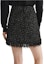 Details for (Women) KARL LAGERFELD Black Tweed High-Waisted Fringe A-Line Casual Skirt 236L1209