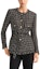 Shop (Women) KARL LAGERFELD Black Tweed Long Sleeve Loose Fit Jacket Coat E37W1584