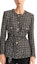 Purchase (Women) KARL LAGERFELD Black Tweed Long Sleeve Loose Fit Jacket Coat E37W1584