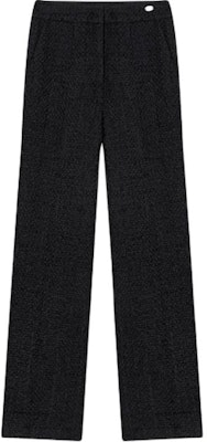 (Women) KARL LAGERFELD Black Tweed Wide-Leg Leisure Pants - Casual Luxury. 241L1001 Order (Women) KARL LAGERFELD Black Tweed Wide-Leg Leisure Pants - Casual Luxury. 241L1001
