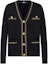 Buy (Women) KARL LAGERFELD Black V-Neck Long Sleeve Knit Cardigan Sweater E41W2063