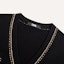 Purchase (Women) KARL LAGERFELD Black V-Neck Long Sleeve Knit Cardigan Sweater E41W2063