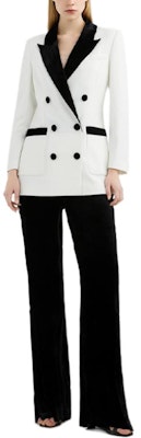 (Women) KARL LAGERFELD Black White Colorblock Double-Breasted Blazer 221L1409-126862 Shop (Women) KARL LAGERFELD Black White Colorblock Double-Breasted Blazer 221L1409-126862