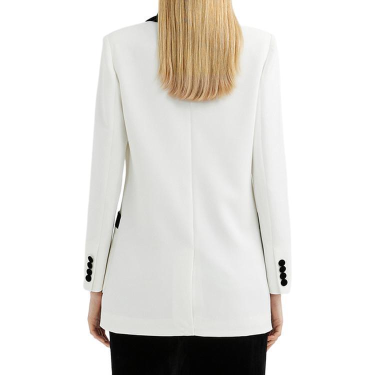 Purchase (Women) KARL LAGERFELD  Black White Colorblock Double-Breasted Blazer 221L1409-126862