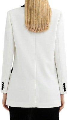 (Women) KARL LAGERFELD Black White Colorblock Double-Breasted Blazer 221L1409-126862 Purchase (Women) KARL LAGERFELD Black White Colorblock Double-Breasted Blazer 221L1409-126862