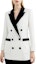 Details for (Women) KARL LAGERFELD Black White Colorblock Double-Breasted Blazer 221L1409-126862