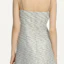 Cheap (W) Vestido de Tweed a Rayas Blanco y Negro KARL LAGERFELD con Cremallera Trasera. 241L1366