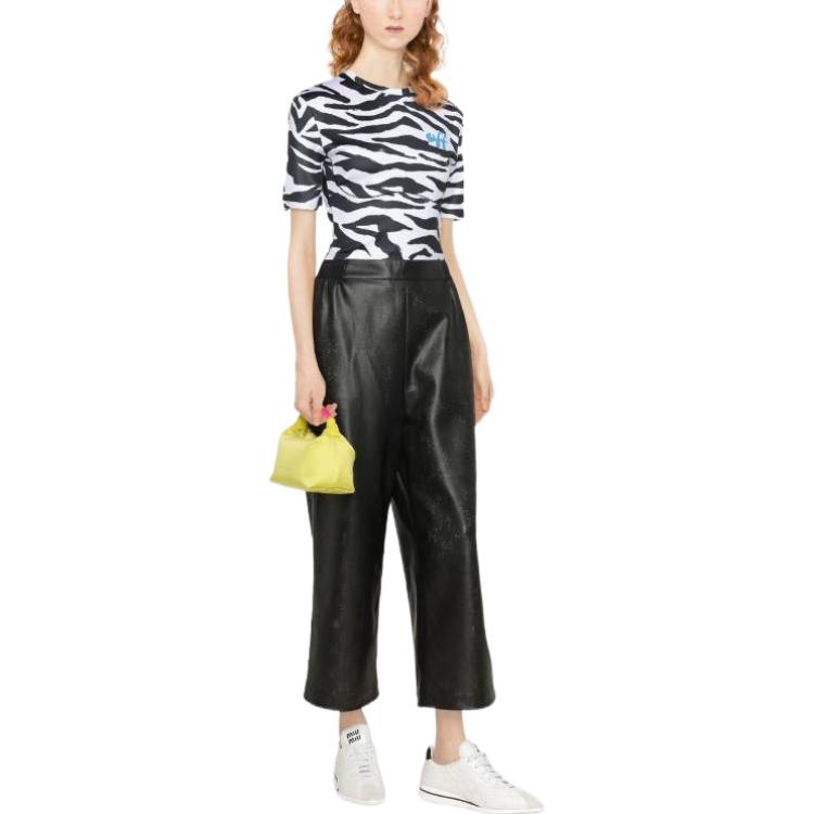 Lookbook (Women) KARL LAGERFELD  Black Wide-Leg Casual Pants for Everyday Comfort 225W1005999