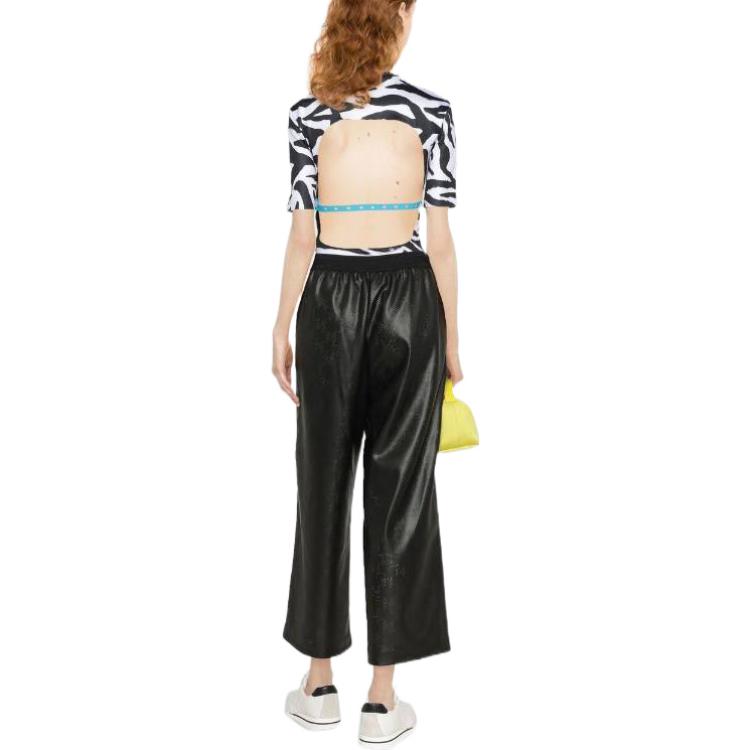 Shop (Women) KARL LAGERFELD  Black Wide-Leg Casual Pants for Everyday Comfort 225W1005999