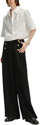 (Women) KARL LAGERFELD Black Wide-Leg Relaxed Suit Pants for Business & Casual Wear 241L1023 Purchase (Women) KARL LAGERFELD Black Wide-Leg Relaxed Suit Pants for Business & Casual Wear 241L1023