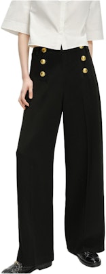 (Women) KARL LAGERFELD Black Wide-Leg Relaxed Suit Pants for Business & Casual Wear 241L1023 Details for (Women) KARL LAGERFELD Black Wide-Leg Relaxed Suit Pants for Business & Casual Wear 241L1023