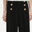 Cheap (Women) KARL LAGERFELD Black Wide-Leg Relaxed Suit Pants for Business & Casual Wear 241L1023