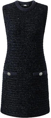 (W) 卡尔拉格斐 蓝色无袖休闲短裙 236L1371 Order (W) 卡尔拉格斐 蓝色无袖休闲短裙 236L1371