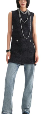 (W) 卡尔拉格斐 蓝色无袖休闲短裙 236L1371 Lookbook (W) 卡尔拉格斐 蓝色无袖休闲短裙 236L1371