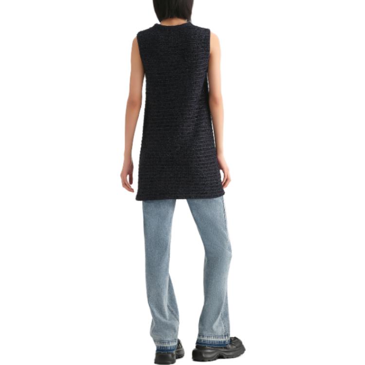 Shop (W) 卡尔拉格斐 蓝色无袖休闲短裙 236L1371