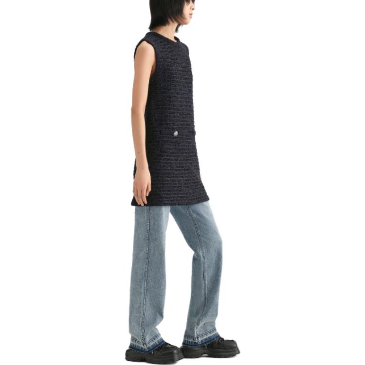 Purchase (W) 卡尔拉格斐 蓝色无袖休闲短裙 236L1371