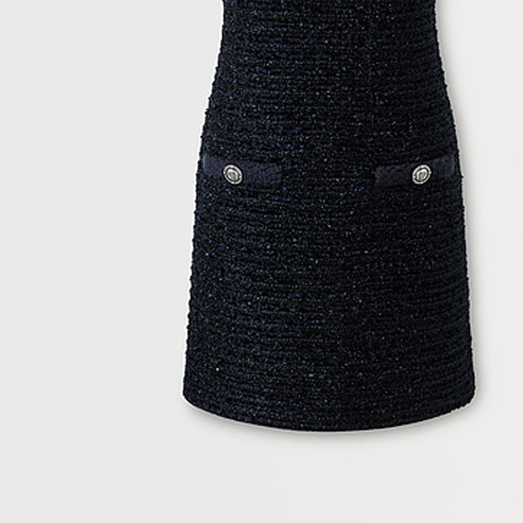 Sizing (W) 卡尔拉格斐 蓝色无袖休闲短裙 236L1371