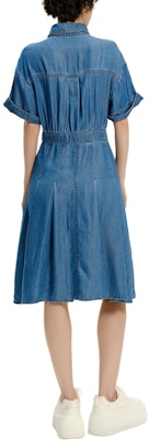(Women) KARL LAGERFELD Blue SS24 Solid Short Sleeve Collared Waist Dress Casual E42W1373 Shop (Women) KARL LAGERFELD Blue SS24 Solid Short Sleeve Collared Waist Dress Casual E42W1373