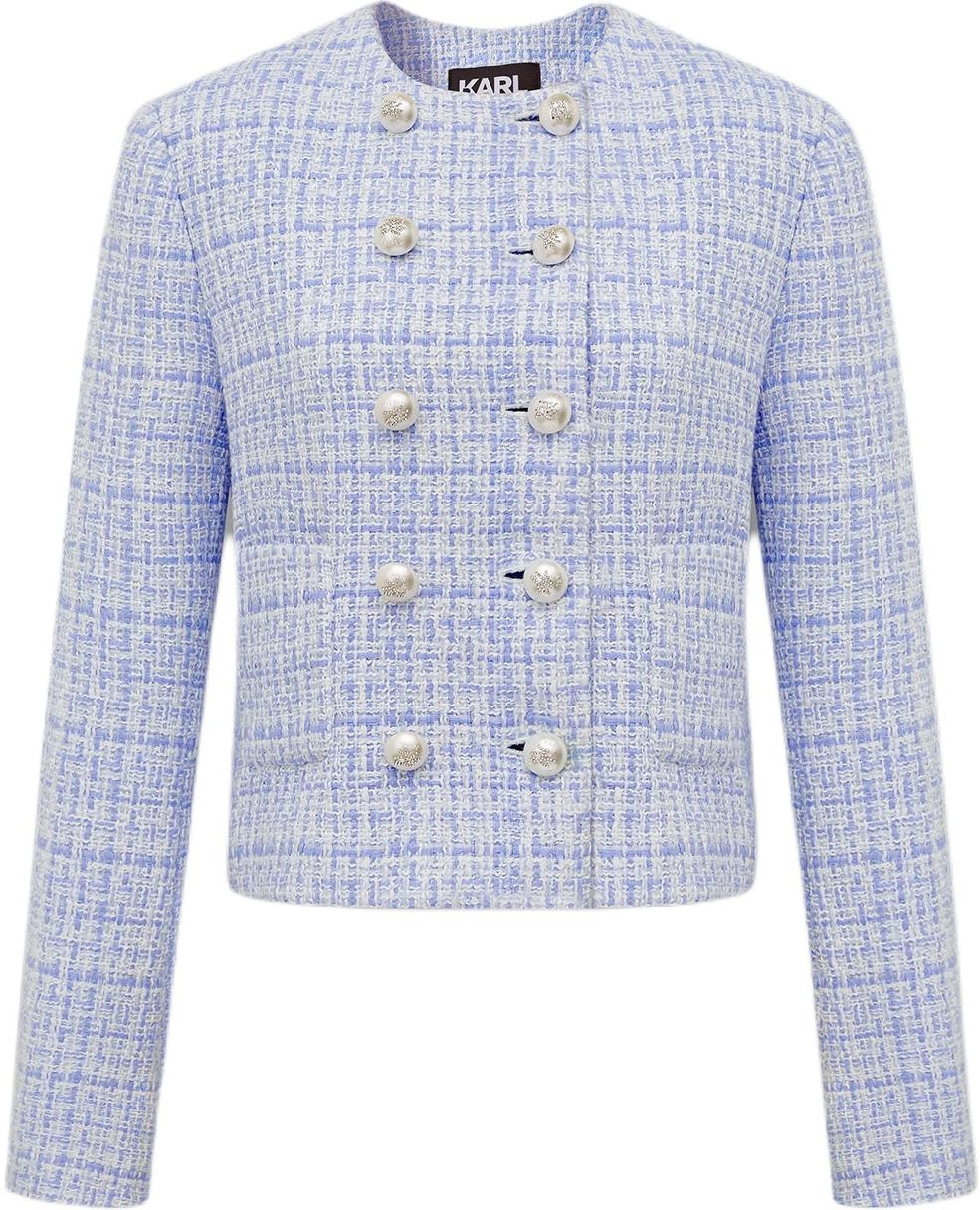 women-karl-lagerfeld-blue-tweed-single-breasted-short-jacket-231-l1402