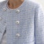 Details for (Women) KARL LAGERFELD Blue Tweed Single-Breasted Short Jacket 231L1402