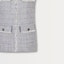 Shop (Women) KARL LAGERFELD Blue Tweed V-Neck Pocket Vest. E36W1592