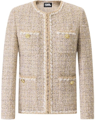 (Women) KARL LAGERFELD Brown Contrast Trim Casual Jacket. E37W15C3 Buy (Women) KARL LAGERFELD Brown Contrast Trim Casual Jacket. E37W15C3