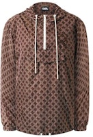 (Women) KARL LAGERFELD Brown Monogram Hooded Casual Windbreaker Jacket 236L1569-177605 (Women) KARL LAGERFELD Brown Monogram Hooded Casual Windbreaker Jacket 236L1569-177605