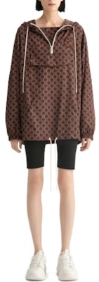 (Women) KARL LAGERFELD Brown Monogram Hooded Casual Windbreaker Jacket 236L1569-177605 Lookbook (Women) KARL LAGERFELD Brown Monogram Hooded Casual Windbreaker Jacket 236L1569-177605