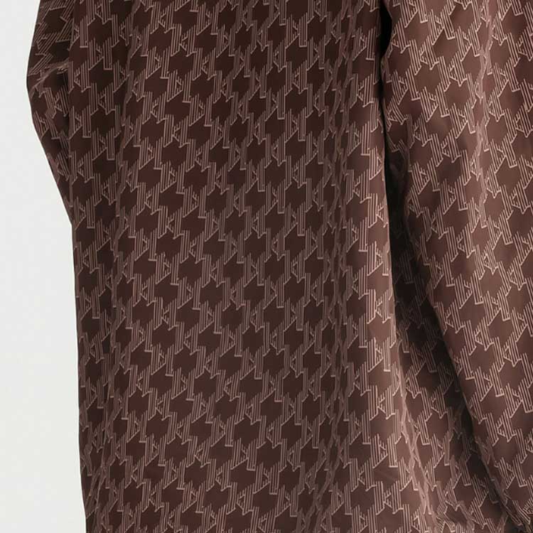 Details for (Women) KARL LAGERFELD  Brown Monogram Hooded Casual Windbreaker Jacket 236L1569-177605