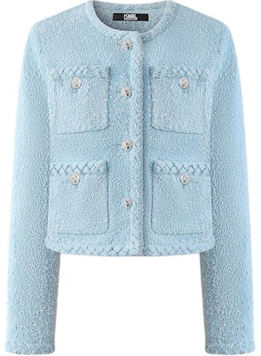 (Women) KARL LAGERFELD Casual Blue Denim Jacket Long Sleeve Button-Up. 241L1442 Buy (Women) KARL LAGERFELD Casual Blue Denim Jacket Long Sleeve Button-Up. 241L1442