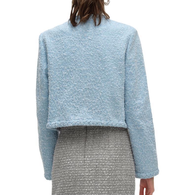 Details for (Women) KARL LAGERFELD  Casual Blue Denim Jacket Long Sleeve Button-Up. 241L1442