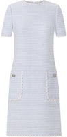 (Women) KARL LAGERFELD Casual Midi Blue High-Waist Short Sleeve Dress SS24 E41W1319 (Women) KARL LAGERFELD Casual Midi Blue High-Waist Short Sleeve Dress SS24 E41W1319
