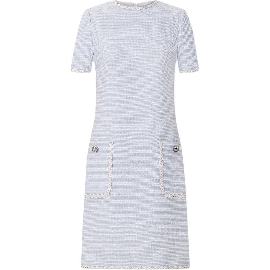 Order (Women) KARL LAGERFELD  Casual Midi Blue High-Waist Short Sleeve Dress SS24 E41W1319