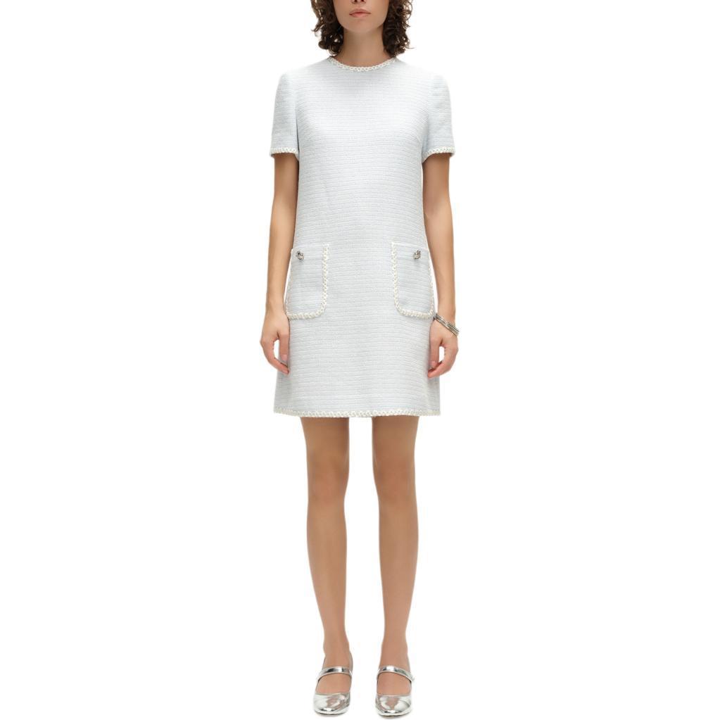 Lookbook (Women) KARL LAGERFELD  Casual Midi Blue High-Waist Short Sleeve Dress SS24 E41W1319