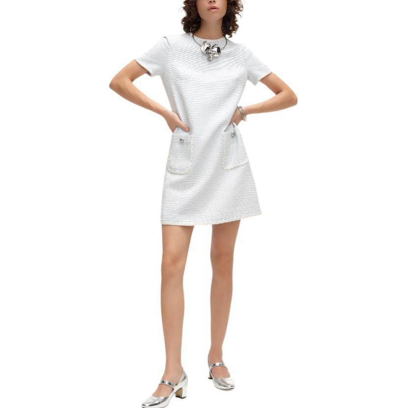 Purchase (Women) KARL LAGERFELD  Casual Midi Blue High-Waist Short Sleeve Dress SS24 E41W1319