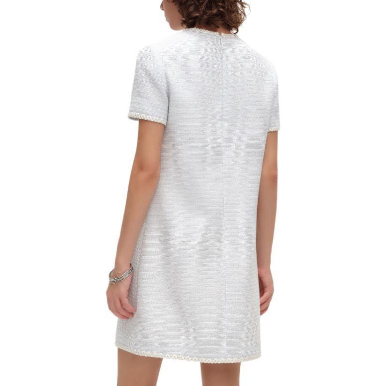 Sizing (Women) KARL LAGERFELD  Casual Midi Blue High-Waist Short Sleeve Dress SS24 E41W1319