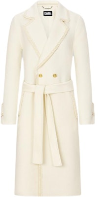 (Women) KARL LAGERFELD Double-Breasted Long Coat White E37W15C8 Buy (Women) KARL LAGERFELD Double-Breasted Long Coat White E37W15C8